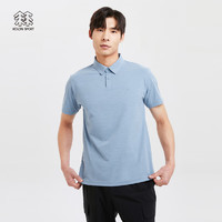 KOLON SPORT/可隆POLO衫 韩国同款 男子夏季户外休闲热压运动徒步短袖 LHPT3MTK57-BU 蓝 170/M