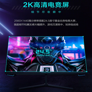 ThundeRobot 雷神 黑武士SE 24.5 25英寸 Fast IPS 硬件低蓝光 1ms 快速液晶显示器 黑武士小钢炮 LQ25F165