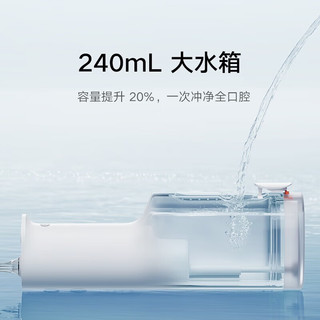 米家电动冲牙器F300 便携手持式水牙线 家用出差牙齿清洁洗牙器洁牙器正畸喷嘴 4种模式 情侣款 米家电动冲牙器F300  薄荷绿