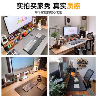 乐造（LEZAO）电脑桌双人电竞家用办公学生写字桌出租屋简易书桌大桌子工作台 长180cm胡桃色桌+双椅