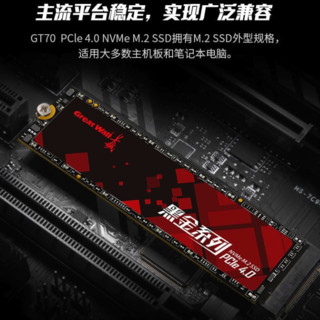 Great Wall 长城 黑金系列 GT70 NVMe M.2 固态硬盘 4TB（PCI-E4.0）