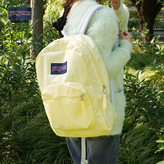 jansport旗舰店23年新男女奶黄橄榄绿学生书包电脑包旅游双肩背包