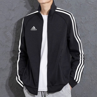 阿迪达斯 （adidas）外套男装 新款户外跑步训练运动服防风休闲梭织连帽夹克 TR30JR-BW-复古经典三条纹 2XL(185/108A)