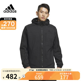 Adidasyysports 男子春季新款连帽防风宽松运动休闲夹克外套IA9390 IA9390 XL