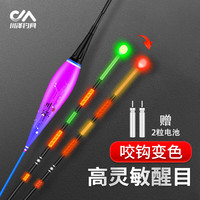 川泽钓具 川泽咬钩变色夜光漂超亮醒目纳米夜钓浮漂青草鲢鳙漂电子漂AJ03-5号