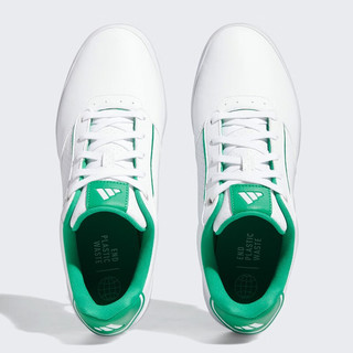阿迪达斯（adidas）高尔夫球鞋男23年新款 RETROCROSS系列小白鞋 时尚百搭板鞋无钉鞋 GV6912 白/绿/珊瑚橘 UK9=43