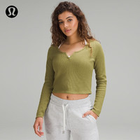 lululemon丨Cotton-Blend 女士长袖亨利衫 LW3GURS 青铜绿 4