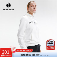 HOTSUIT后秀运动卫衣女士连帽套头四季百搭休闲出街上衣 银白色 M