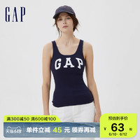 Gap 盖璞 女装夏季2023新款LOGO时尚休闲弹力背心585421辣妹无袖上衣
