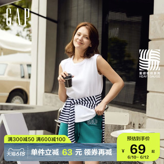 Gap 盖璞 女装夏季新款辣妹运动风纯棉无袖上衣833415时尚背心