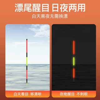 客友钓具客友擒龙B1电子漂日夜两用夜光漂变色鱼漂高灵敏咬钩变色醒目鱼漂 B1-03双尾吃铅1.9g鲫鲤可攻