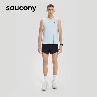 Saucony索康尼运动短裤男裤23夏季新款跑步短裤梭织休闲运动裤透气短裤 黑色 M（170/80A）