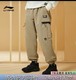 LI-NING 李宁 运动裤男工装裤2023夏季速干宽松大码直筒中国系列休闲长裤子