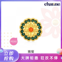 周生生 黄金(足金)Charme宝贝文化祝福系列菊花转运珠(配绳需另购)
