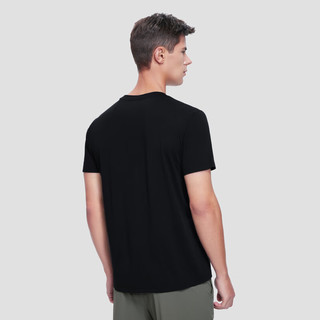 DESCENTE迪桑特 TRAINING系列 男女同款 短袖针织衫 D3293TTS90C BK-黑色 XL(180/100A)