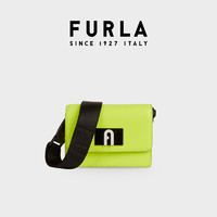 FURLA 芙拉 [即刻购买]FURLA芙拉1927 SOFT 时尚羊皮迷你女士斜挎包小芙袋 黄色+黑色