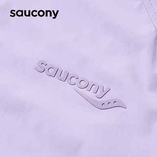 Saucony索康尼梭织运动马甲女子跑步训练透气连帽马甲百搭运动外套 浅紫 XS