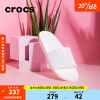 crocs卡骆驰2023新品女士浅浪凉拖萌萌果冻半透明拖鞋208538 白色-100 35(220mm)