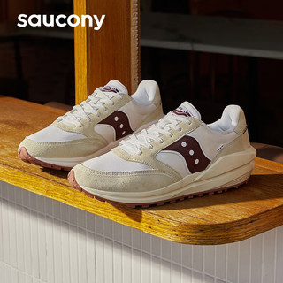 saucony 索康尼 复古休闲鞋男女同款夏季新款运动鞋子JAZZ RENEW吴念真推荐 白枣红-1 43