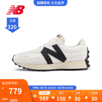 NEW BALANCE NB官方23新款男鞋女鞋327系列舒适百搭运动休闲鞋小白鞋 米白色 MS327SWB 45(脚长29cm)