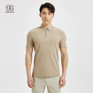 KOLON SPORT/可隆速干POLO衫 SECO系列 男子户外吸湿抗菌上衣短袖T恤 LHPT3MT563-KH 卡其 190/3XL