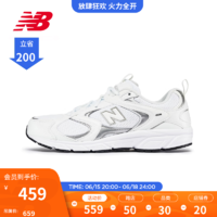 NEW BALANCE NB官方23新款男鞋女鞋408系列休闲网面透气老爹鞋 白色/银色 ML408W 42.5(脚长27cm)