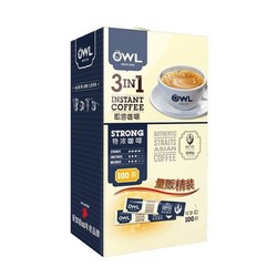 OWL 猫头鹰 马来西亚进口三合一特浓速溶咖啡粉 （100条x20g） 量贩装礼盒2KG