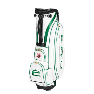 COBRA 高尔夫球包 2023年 联名款大师赛男士支架包 白色-绿色-杜鹃花刺绣 909613
