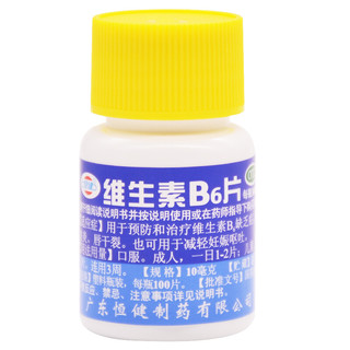 恒健 维生素B6片100片