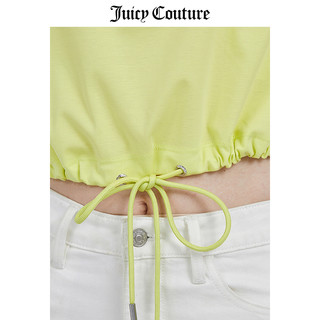 juicy couture橘滋短袖T恤女夏季新款时尚减龄圆领短款半袖上衣女 白色 M