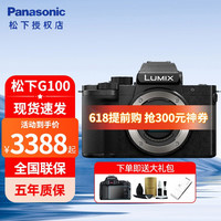 松下（panasonic）G100微单/单电/无反数码相机 专业收音 翻转自拍vlog相机 学生相机 G100单机身 官方标配