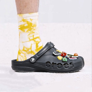 卡骆驰（crocs）洞洞鞋男鞋女鞋 2023夏季新款户外运动拖鞋沙滩鞋透气舒适凉鞋 001/黑色 M10W12(43-44/280mm)