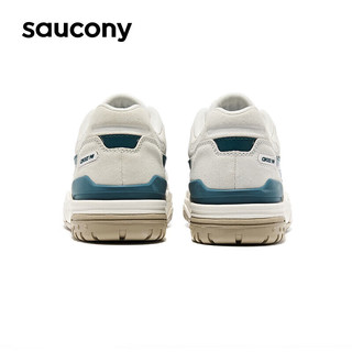 Saucony索康尼CROSS 90男女经典复古休闲鞋情侣缓震运动鞋白绿37.5