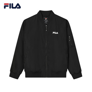 斐乐（FILA）男棉服外套2022冬季新款情侣时尚休闲通勤女棒球领 正黑色-BK 160/84A/XS