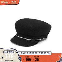 VANS范斯官方 女子鸭舌帽质感酷黑色甜酷风 黑色 S/M头围:56cm 深度:10.5cm