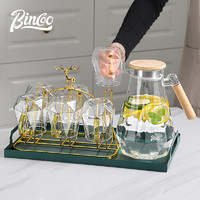 Bincoo玻璃冷水壶家用套装耐高温家庭待客喝水杯子扎壶凉水壶开水
