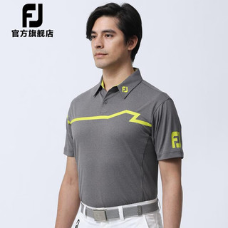 Footjoy新款高尔夫服装男士FJ春夏新款男装短袖T恤golf舒适运动衬衣 80473-深灰 M