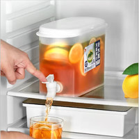 冷水桶放冰箱柠檬冷水冷泡瓶冰水茶壶带水龙头冷水壶 3.5L 塑封包装
