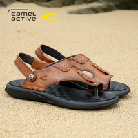 骆驼动感（camel active）德国骆驼2023新款拖鞋夏季外穿两用开车凉鞋防滑耐磨户外沙滩鞋子 棕色 38