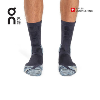 On 昂跑 2023春夏新品男款舒适保暖美利奴羊毛袜Explorer Merino Sock Midnight/Cobalt 午夜黑/钴蓝 S