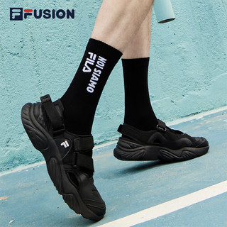 FILA FUSION斐乐潮牌CONCH SANDAL男鞋2023凉鞋夏季魔术贴海螺沙滩鞋