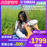 YAMAHA 雅马哈 FG820单板民谣木吉他原声民谣电箱演奏进阶40寸/41寸