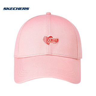 Skechers斯凯奇2023夏季新款情侣款棒球帽时尚经典百搭帽子 L422U169-02A5 粉海豚色