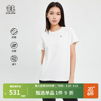 KOLON SPORT/可隆SECO短袖 女子户外防晒UPF50+速干T恤 LKRT3MTT60-IV 象牙白 180/2XL