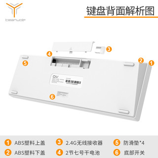 狼派（teamwolf） CIY84机械键盘有线RGB热插拔轴铝合金套件客制化适用华为C口mac 68键 蓝牙+2.4G双模