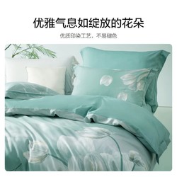 MERCURY 水星家纺 床上四件套纯棉被套床单学生宿舍床上用品被罩1.5米床繁花虹境