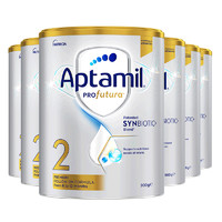 Aptamil 爱他美 澳洲白金新版 DHA叶黄素配方奶粉 2段 900g*6罐