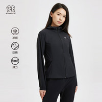 KOLON SPORT/可隆防晒衣 女子户外凉感舒适运动上衣弹力露营夹克外套 LKJK3MN140-BL 黑 155/XS