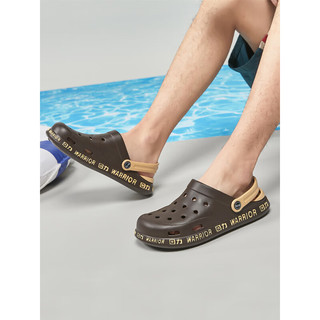 回力（Warrior）凉鞋男户外休闲沙滩鞋舒适洞洞鞋拖鞋 WXL（SD）-0004 棕色 42