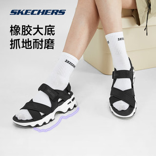 斯凯奇丨Skechers休闲鞋女耐磨软底轻便魔术贴凉拖鞋外穿夏季